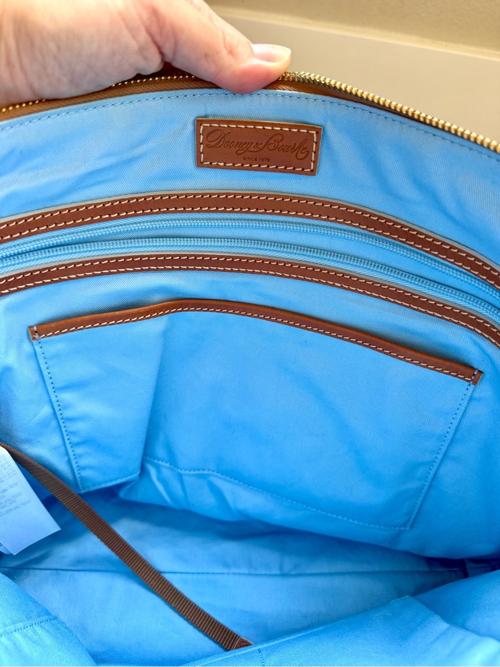 Disney Pixar Maps Dooney & Bourke Tote | EUC | Zip Closure | Blue Lining - Picture 13 of 14